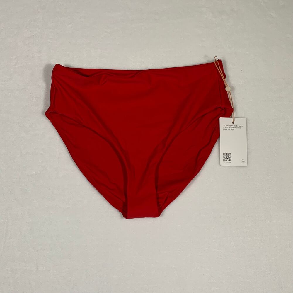 NWT Quince Red High Waisted Bikini Bottoms Size small
